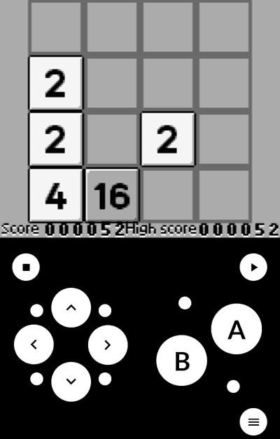 Handheld Games playing a homebrew puzzle game